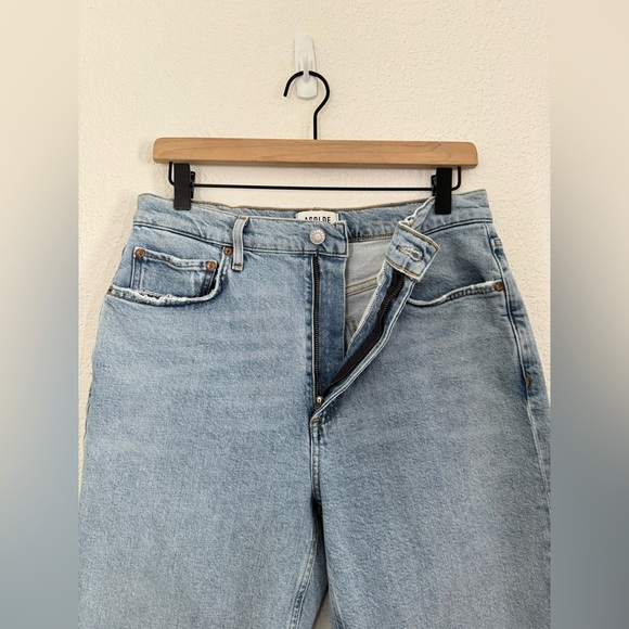 AGOLDE High Rise Stovetop Straight Leg Jeans in Destination Light Wash Size 29 - Picture 8 of 15